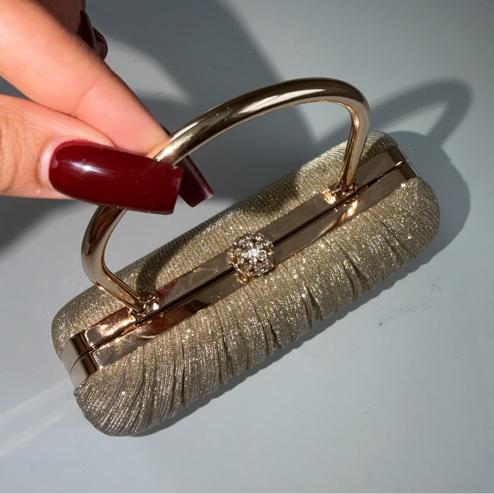 TJ Maxx | Elegant Gold Evening Clutch - Picture 3 of 12